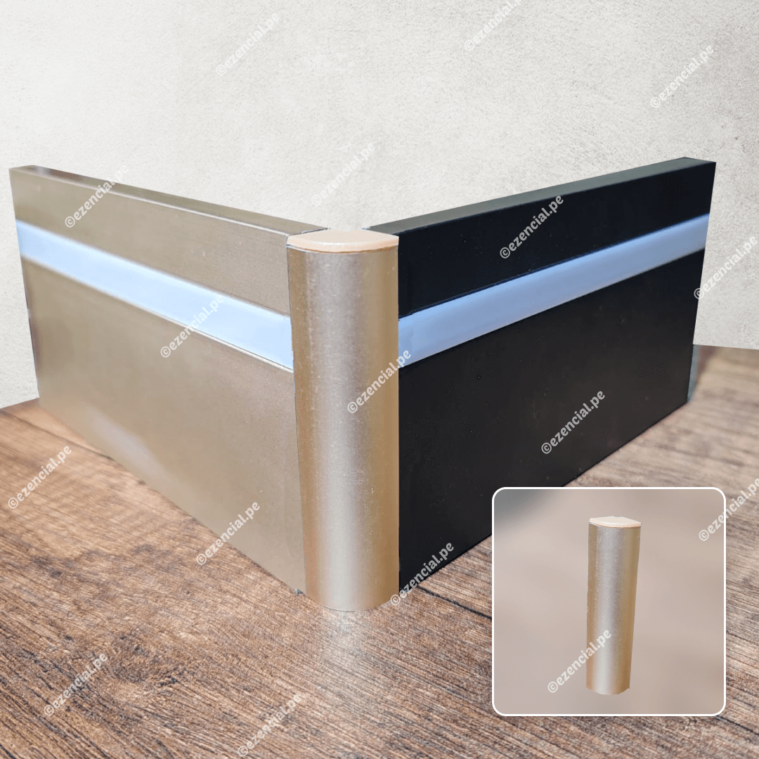 Esquinero Exterior Dorado para Zócalo de Aluminio LED