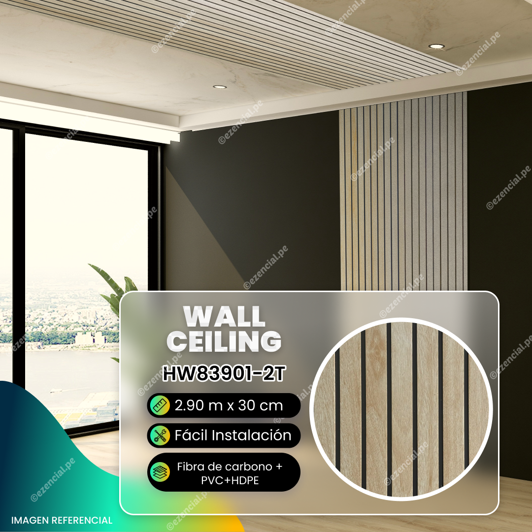 WallCeiling PVC HW83901-2T - 290x30cm