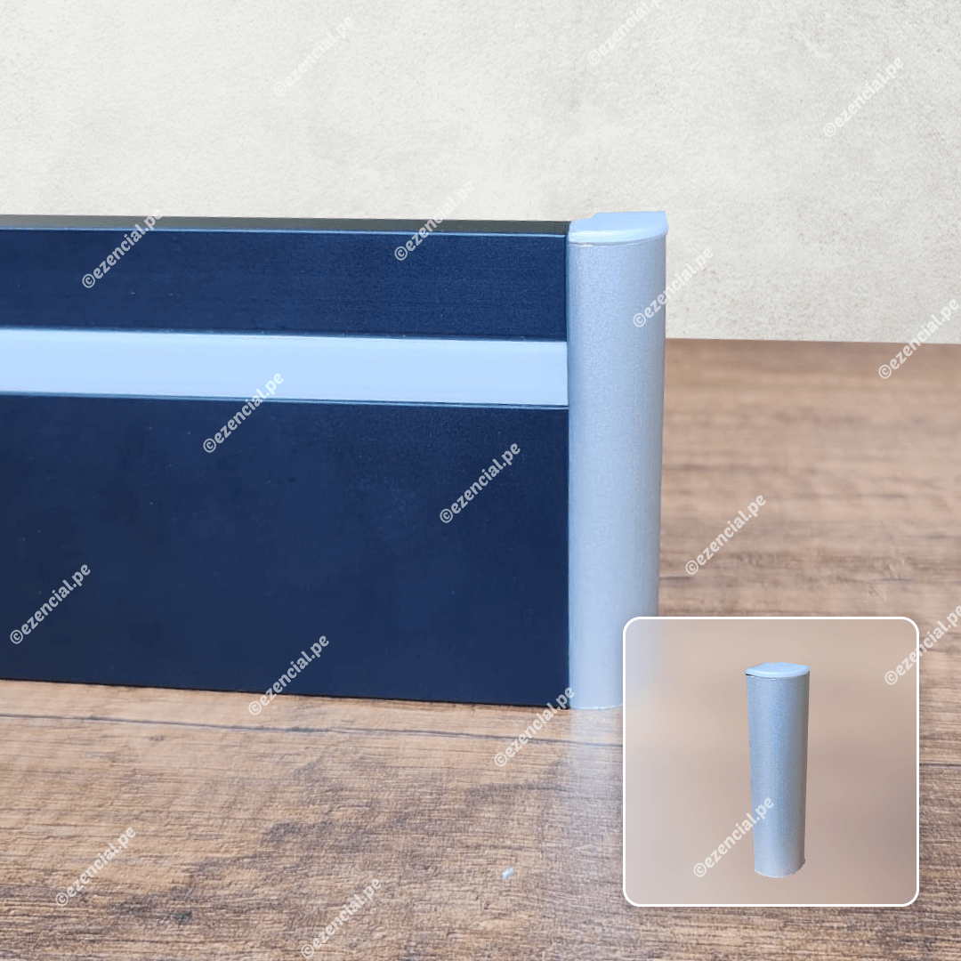 Terminal Plata para Zócalo de Aluminio LED 2 und