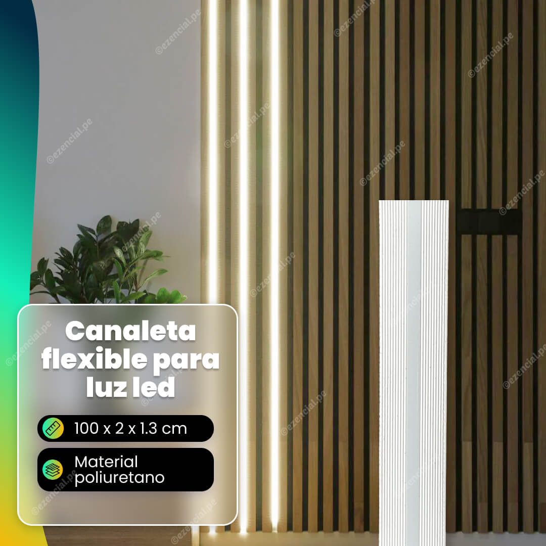Paneles Led Flexible Canaleta Flexible para Luz Led por Metro lineal | ezencial.pe