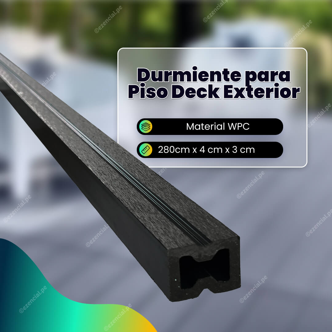 Durmiente para Piso Deck Exterior 280x4x3cm