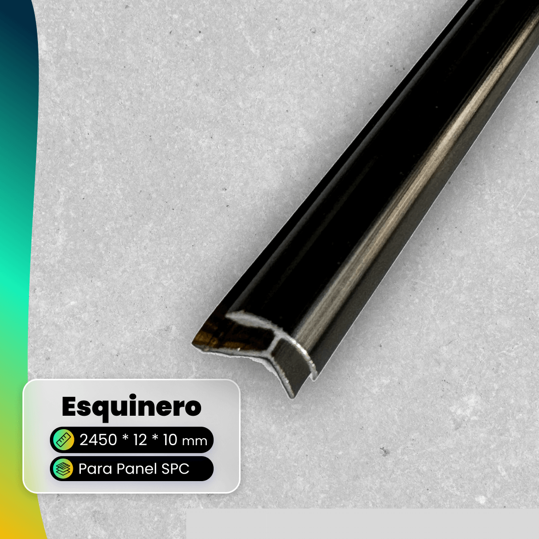 Esquinero Redondo de Aluminio para Panel SPC Tipo Mármol