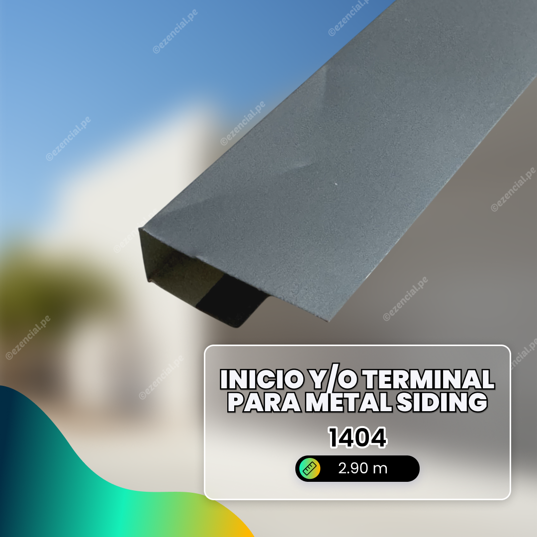 Inicio y/o Terminal para Panel Metal Siding 1404