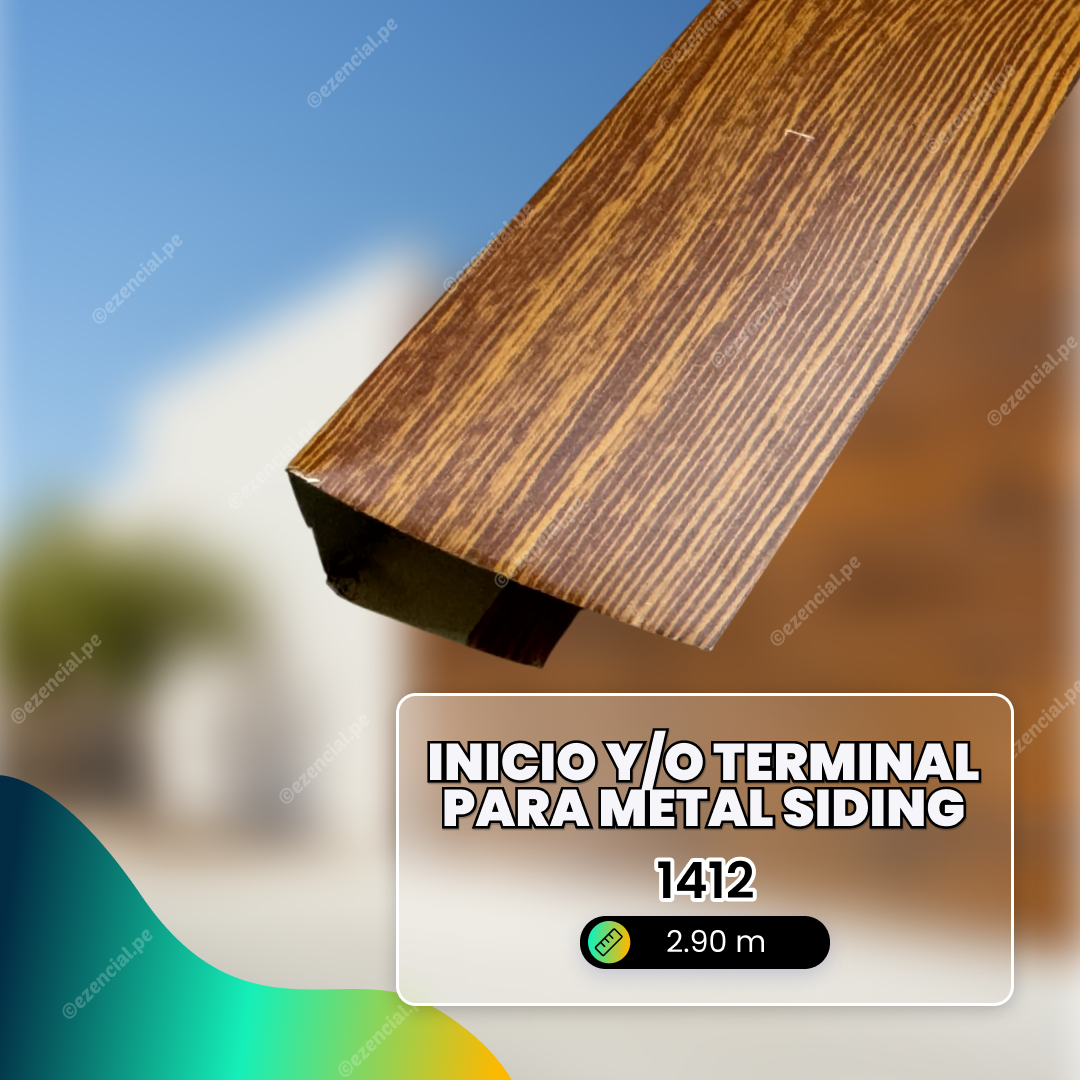 Inicio y/o Terminal para Panel Metal Siding 1412