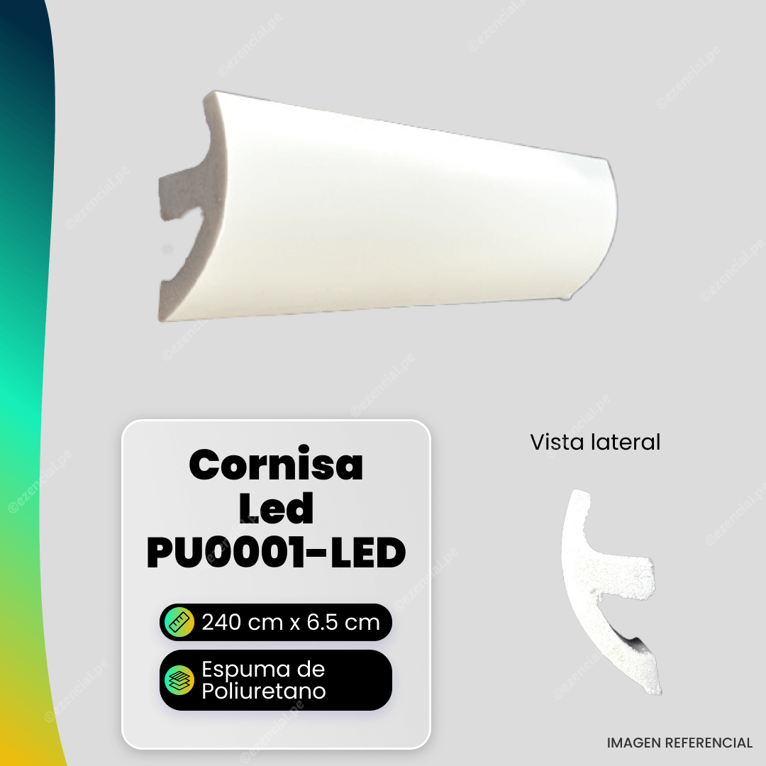 Cornisa Decorativa PU0001-LED 240x6.5cm