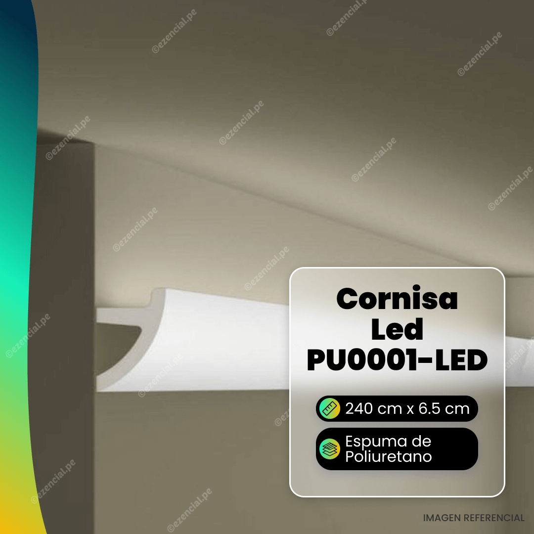 Cornisa Decorativa PU0001-LED 240x6.5cm