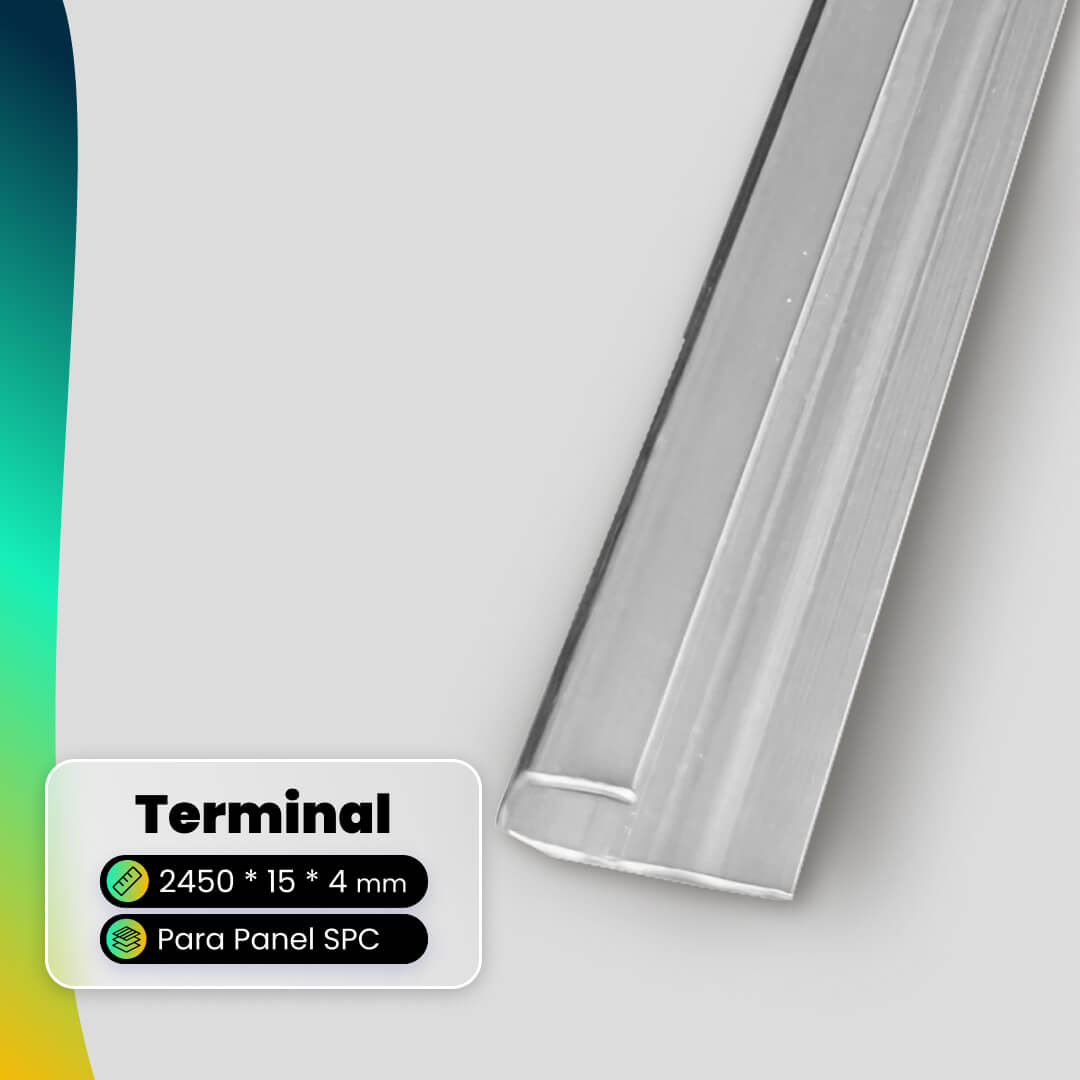 Terminal de Aluminio para Panel SPC Tipo Mármol