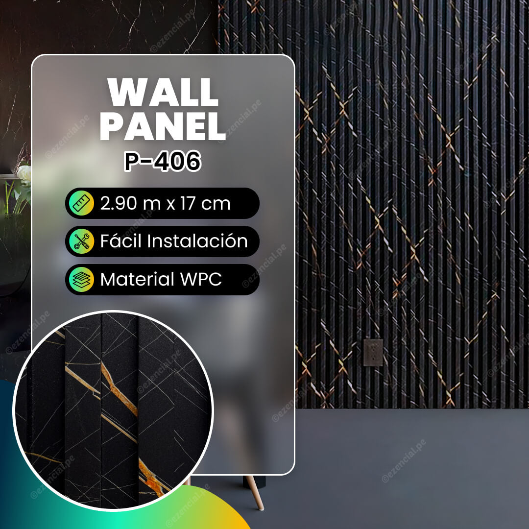 Wall panel de WPC P-406 - 290x17cm